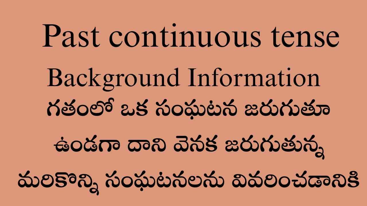 BACKGROUND INFORMATION