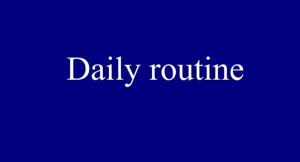 DAILY ROUTINE